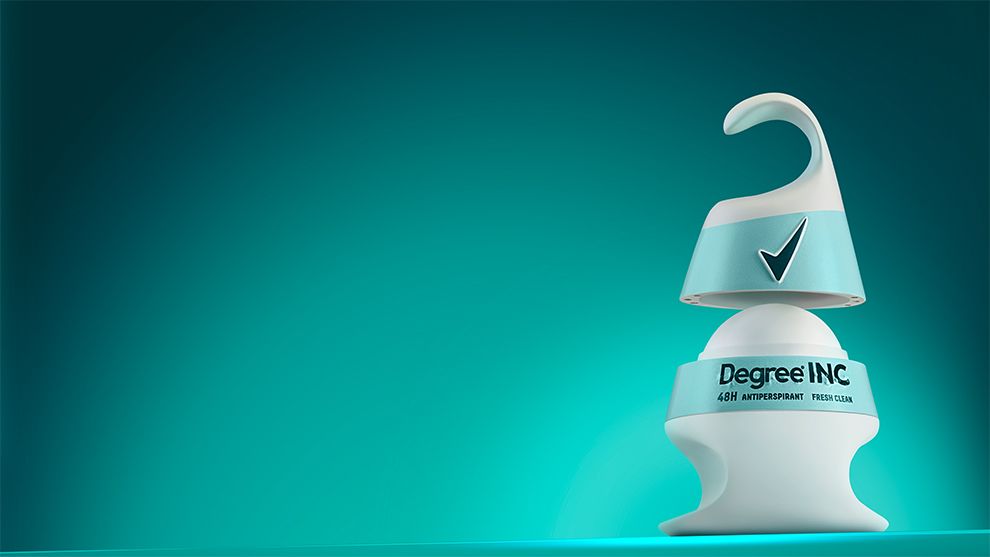 Product shot showcasing Degree Inclusive Deo’s adaptive design