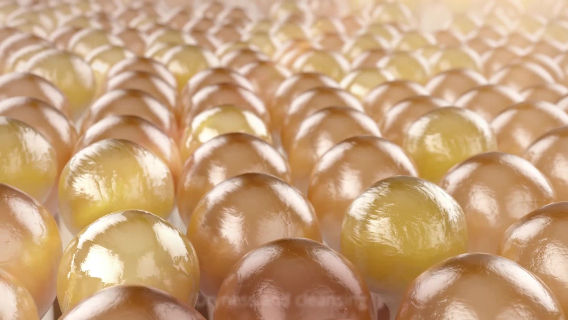 A close-up of the spheres that represent the lipids in our skin’s microbiome.