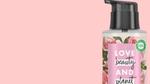 Love Beauty and Planet bottle with recycled pump