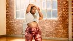 A photo from Rexona’s advertising campaign featuring a woman exercising.