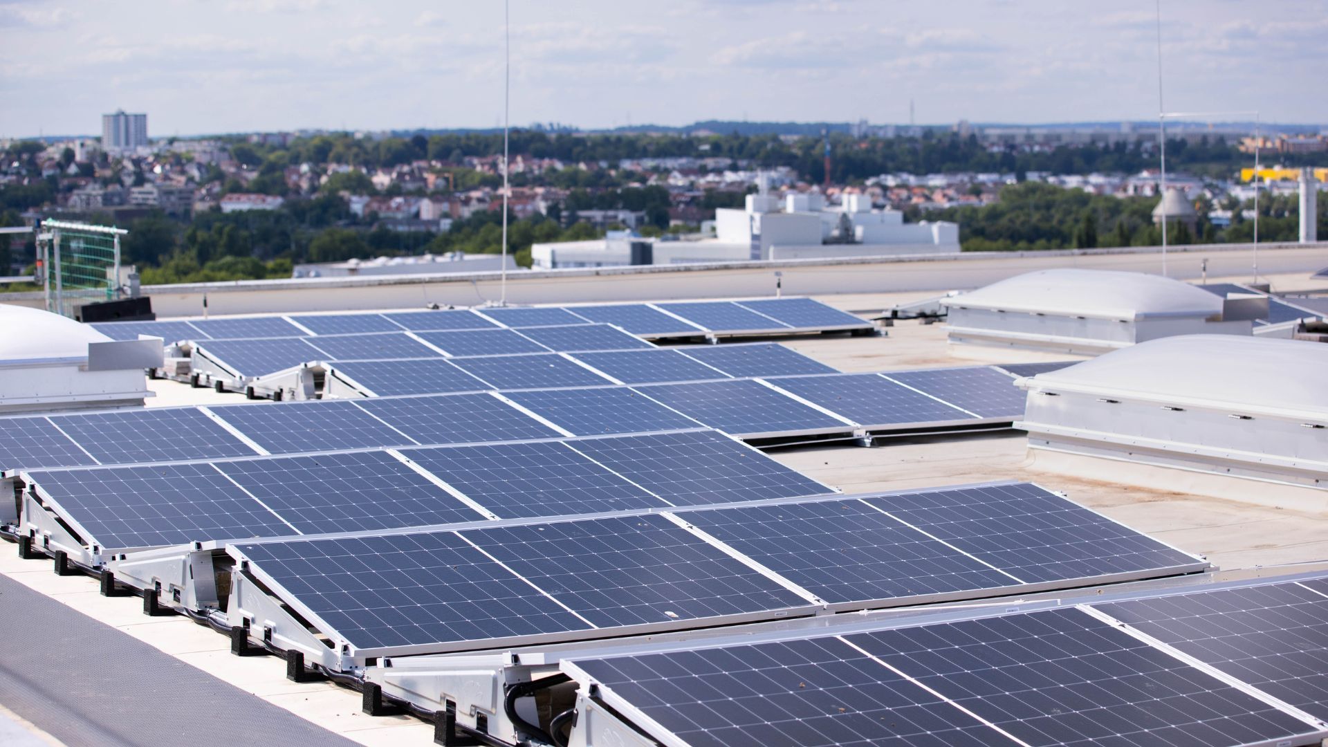 Solar PV installation at a Unilever factory in Heilbronn, Germany, part of our shift towards renewable energy. 
