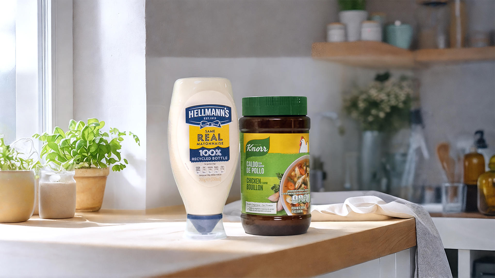 A display of Unilever's Foods Power Brands.