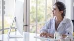 Young Scientist on the computer