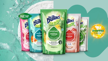 Packages of Sunlight hand dishwashing products powered by rhamnolipids, a biotech ingredient