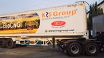 A truck transports biomethane created from palm oil waste – all part of Unilever’s commitment to sustainable growth in Indonesia.