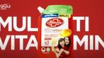 A visual from an ad campaign showing the words “Multi Vitamin” in the background. A pouch of Lifebuoy Multivitamin is overlaid on the text.