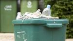 A full recycling bin