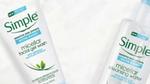 A bottle of Simple face wash