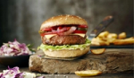 The Vegetarian Butcher’s vegan burger – a meat-free quarter pounder perfect for eating in a bun with all the trimmings