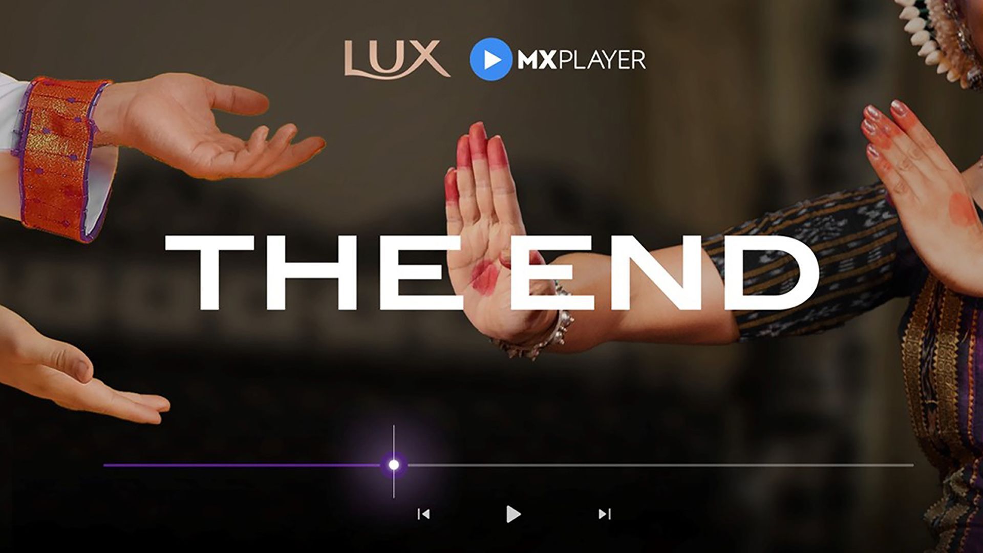 Two pairs of hands are visible. One pair – apparently male – in a wanting, requesting position. The other – clearly female – in a deflecting, defensive position. The words “THE END” are shown in the middle of the image.