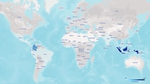 Map of the globe highlighting palm oil plantation areas
