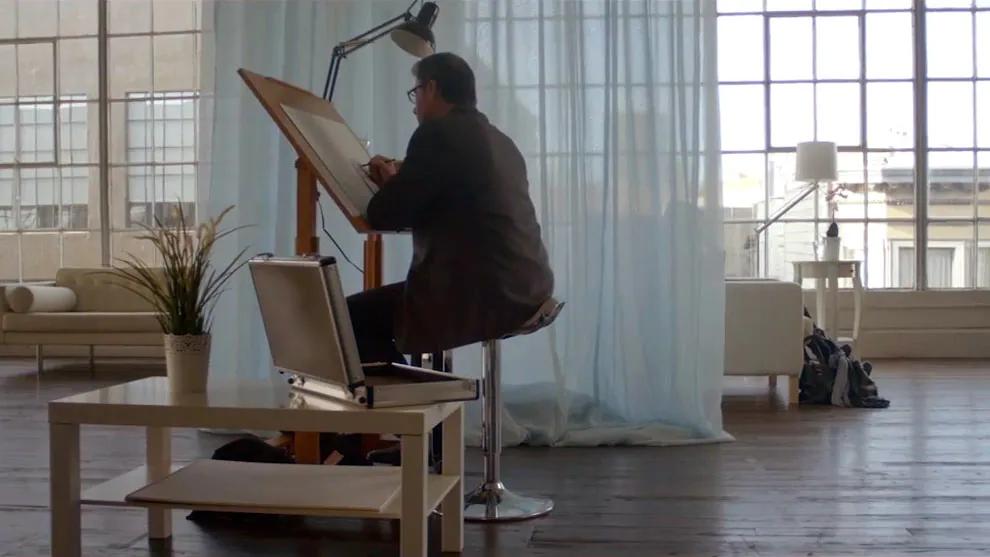 An artist drawing