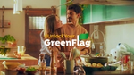 A woman hugs a man who is cooking in this ad supporting Knorr’s Green Flag social-first campaign