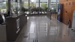 Tactile floor leading to reception desk at Unilever Sao Paulo, Brazil