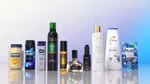 A photo of Unilever products created using digital twin technology. Includes packs from Dove, Nexxus, Vaseline and more.
