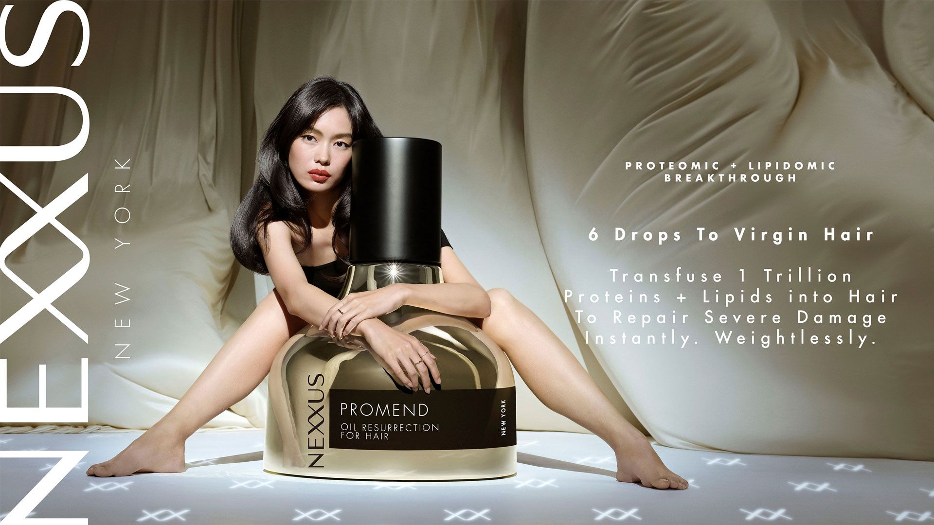 Derived from the Greek word for “bond together”, NEXXUS is more than a name. This global relaunch marks the beginning of a global roll-out of new NEXXUS to not only bond together damaged hair with golden ratio trillion proteins + lipids but also bond women all over the world with the connective power of beauty. 